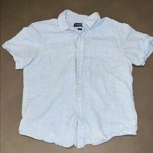 Chaps Sky Blue Casual Linen Cotton Shirt